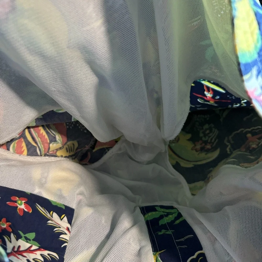 Polo Ralph Lauren Swim Trunks Mens Small Navy Hawaiian Beach Shorts Tropical 9